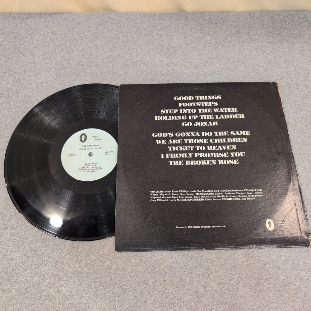 The Kingsmen Chartbreakers Vol IV Vinyl LP Southern Gospel Heavy Weight Records - Picture 2 of 2